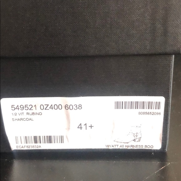 Saint Laurent stonewashed Charcoal boots, - Picture 6 of 6